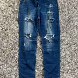 Distressed Blue Jeans for Men